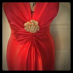 Orange/ peach gown